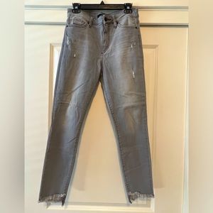 Joe’s Jeans raw edge grey skinny jeans